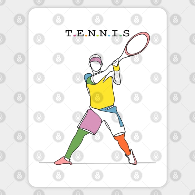 Tennis Sport Magnet by Fashioned by You, Created by Me A.zed